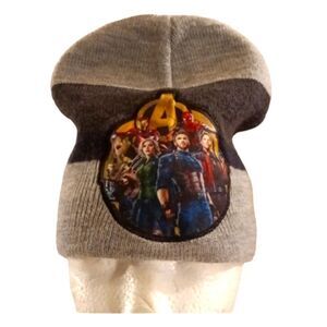 Marvel Avengers Gray Black Knit Beanie Cap